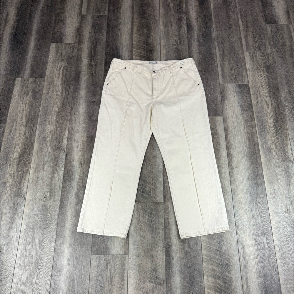 Abercrombie‎ Cream Baggy Jeans
